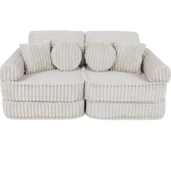 MEOWBABY - Sofá Infantil Churros Pocket Plus Color Blanco Algodón