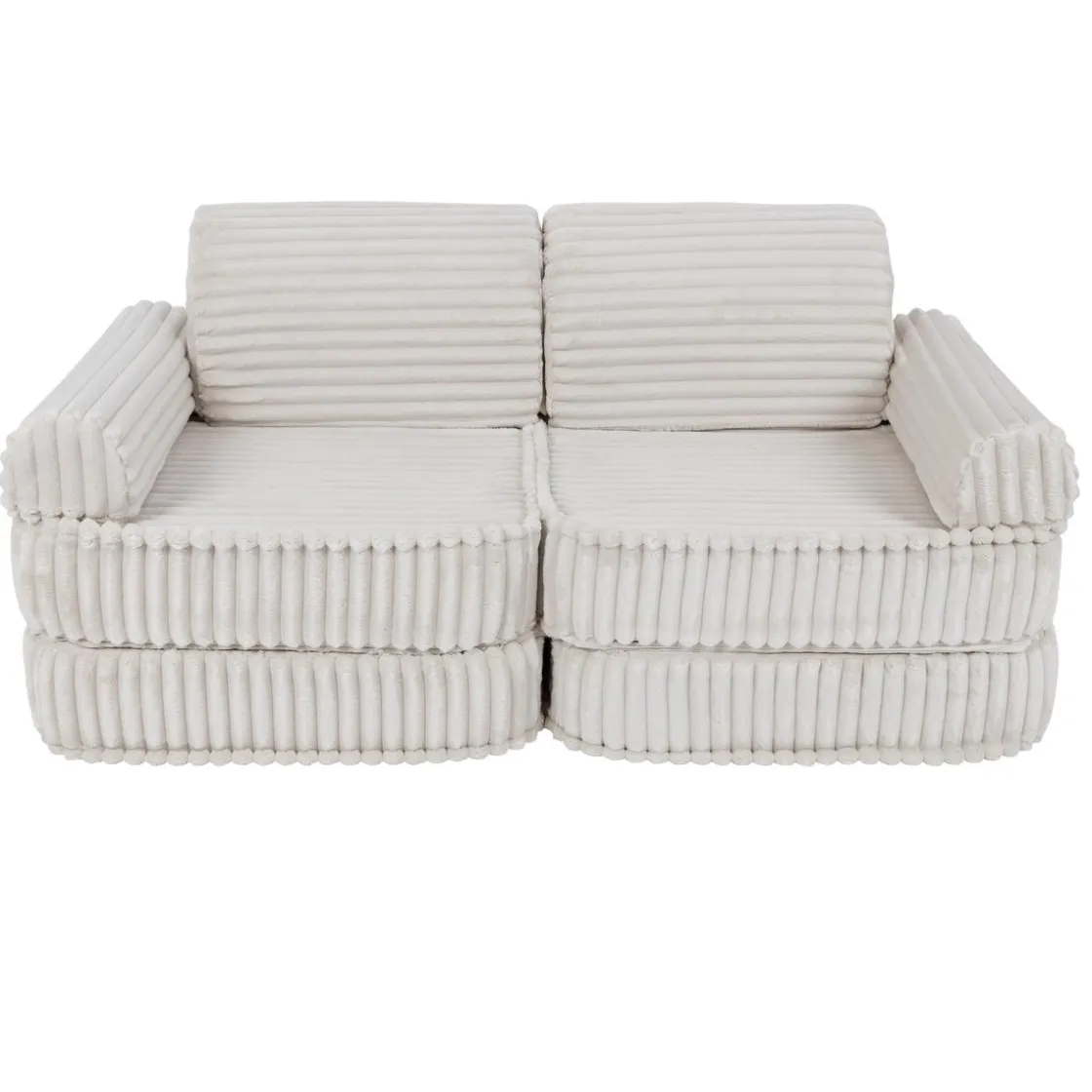 MEOWBABY - Sofá Infantil Churros Pocket Plus Color Blanco Algodón