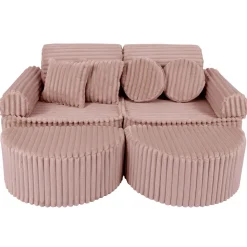 MEOWBABY - Sofá Infantil Churros Pocket Max Color Rosa Chocolate