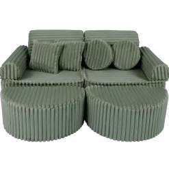 MEOWBABY - Sofá Infantil Churros Pocket Max Color Verde Olive Sage* Entretenimiento·Hamacas Y Columpios|Estilo De Vida