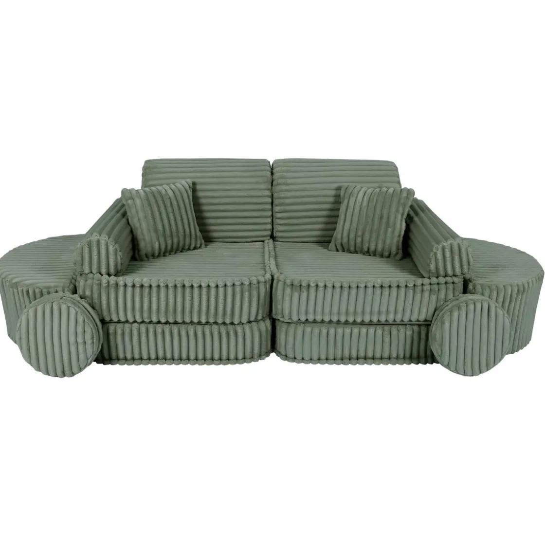 MEOWBABY - Sofá Infantil Churros Pocket Max Color Verde Olive Sage* Entretenimiento·Hamacas Y Columpios|Estilo De Vida