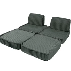 MEOWBABY - Sofá Infantil Churros Pocket Basic Color Verde Pine Forest* Entretenimiento·Hamacas Y Columpios|Estilo De Vida