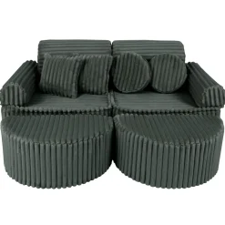 MEOWBABY - Sofá Infantil Churros Pocket Max Color Verde Pine Forest