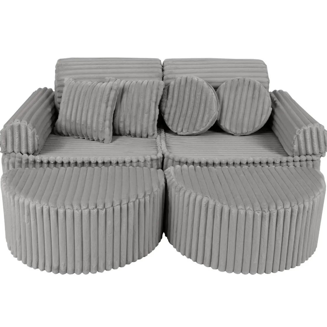 MEOWBABY - Sofá Infantil Churros Pocket Max Color Gris Moon Dust* Entretenimiento·Hamacas Y Columpios|Estilo De Vida