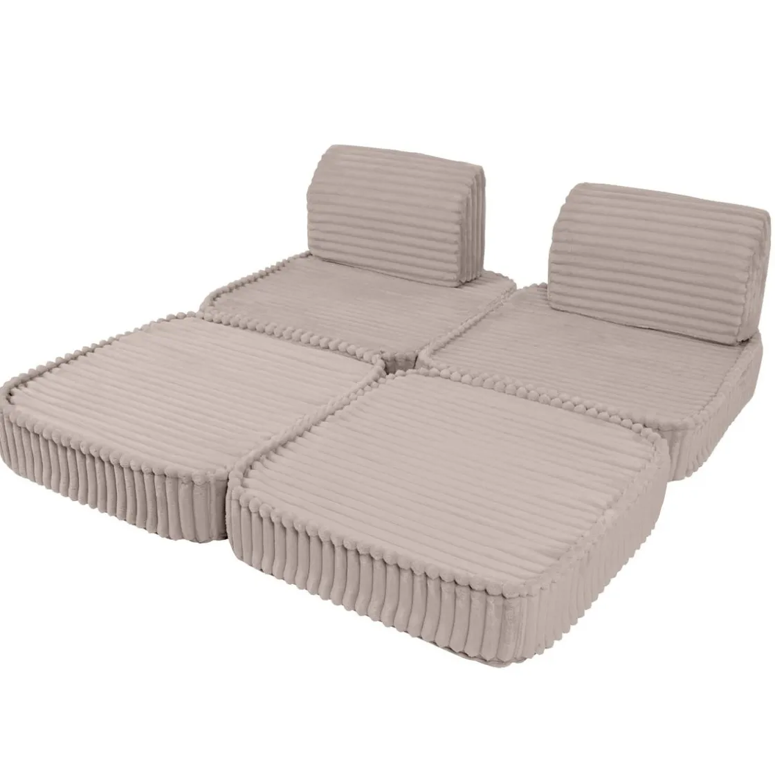 MEOWBABY - Sofá Infantil Churros Pocket Basic Color Beige Pebble* Entretenimiento·Hamacas Y Columpios|Estilo De Vida