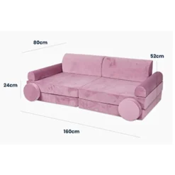 MEOWBABY - Sofá Premium infantil rosa