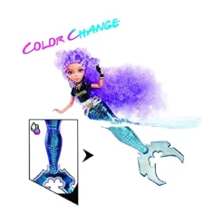 MGA LITTLE TIKES Mermaze Mermaidz - Riviera - Muñeca sirena, sirena guitarrista que cambia de color