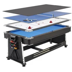 PL OCIOTRENDS Mesa Multijuego giratoria 4 en 1* Deportes|Futbolines