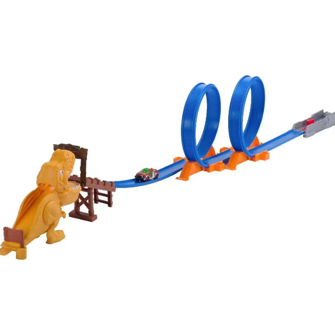 ZURU Metal Machines - Circuito con doble loop y T-Rex