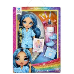 RAINBOW HIGH MGA - Junior High PJ Party Muñeca Skyler Blue ㅤ* Muñecas