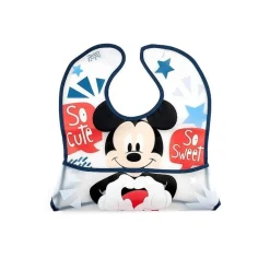 LULABI Mickey Mouse - Babero con bolsillo