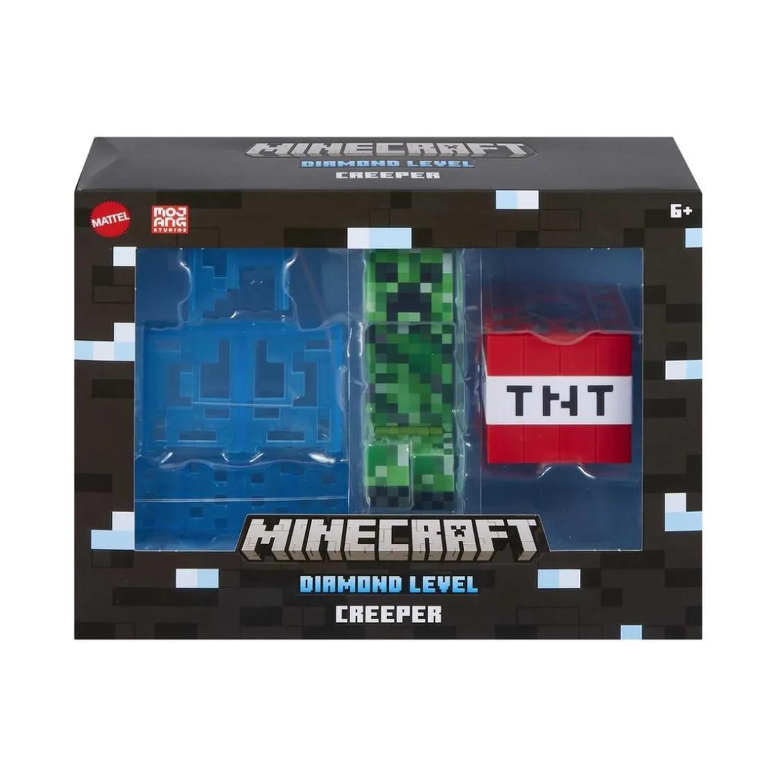 MATTEL Minecraft - Figura articulada Creeper Nivel Diamante con accesorios ㅤ