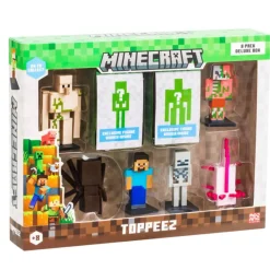 MINECRAFT - Pack 6 figuras Topeez + 2 figuras sorpresa* Figuras De Acción