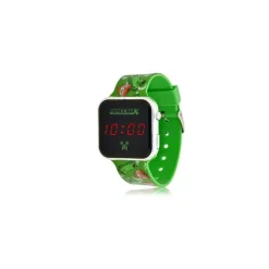 KIDS EUROSWAN S.L. Minecraft - Reloj LED digital estilo Minecraft, multicolor ㅤ* Coleccionables Y Mini Mundos