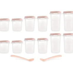 MINILAND - Pack 12 Recipientes Hermetizados Multiuso ㅤ* Preparación Comida Y Accesorios·Termos, Recipientes Y Contenedores