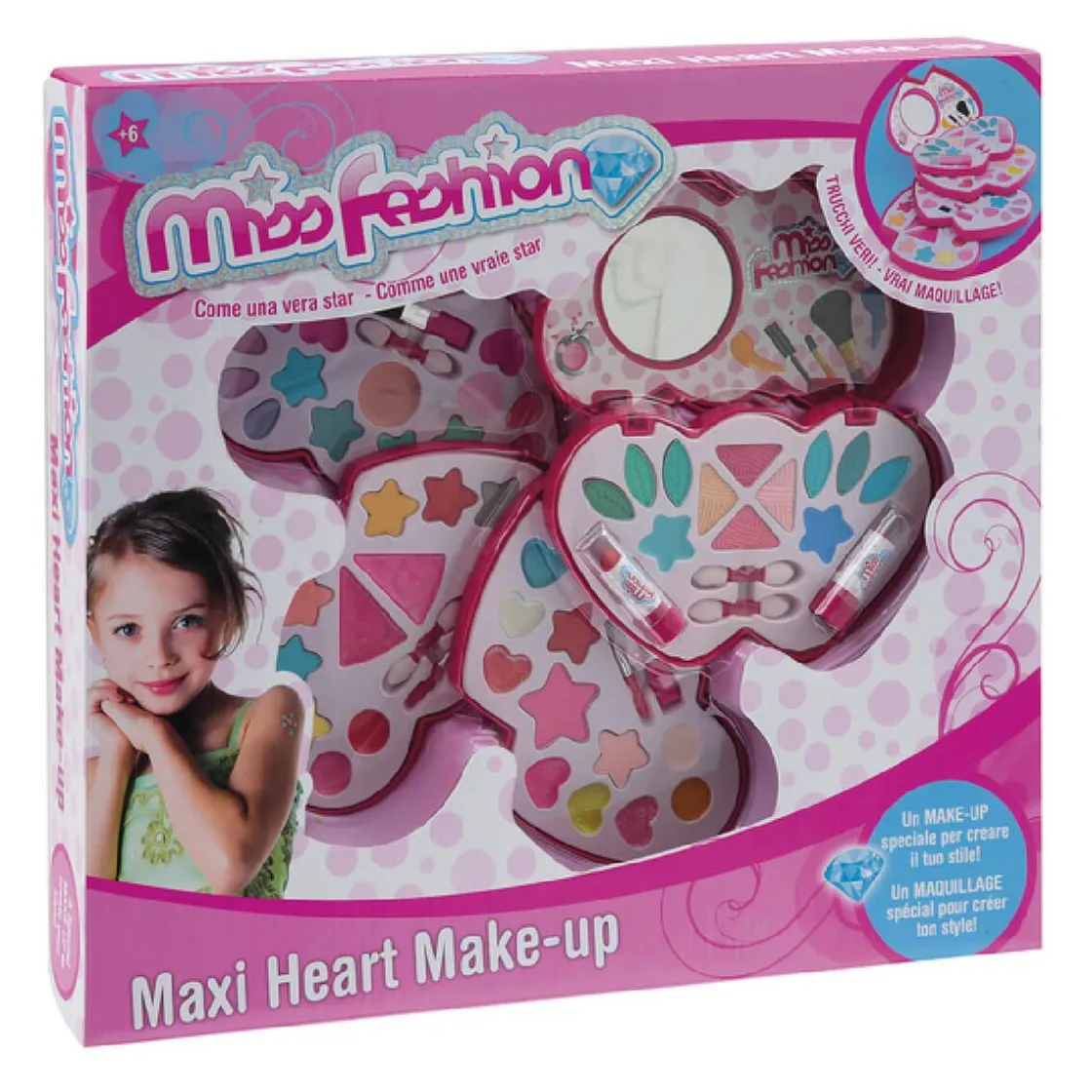 MISS FASHION - Estuche de maquillaje Maxi corazón* Muñecas|Halloween