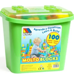 MOLTO - Contenedor 90 Bloques* Juguetes De Construcción