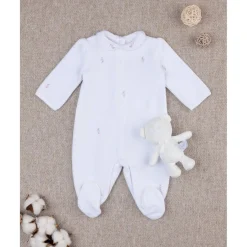 Prenatal Monito de bebé blanco con osito de regalo* Recién Nacido·Ropa Y Accesorios|Ropa Y Accesorios·Peleles