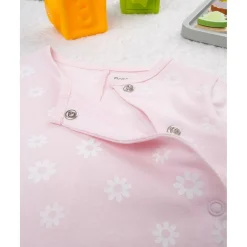 Prenatal Mono bebé rosa margaritas estampado completo