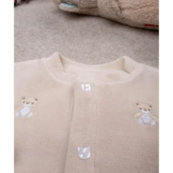 Prenatal Mono de bebé beige con osito de regalo