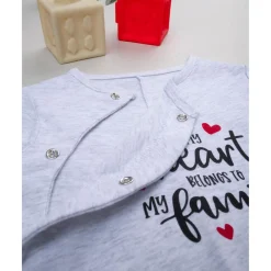 Prenatal Mono unisex gris con escritura