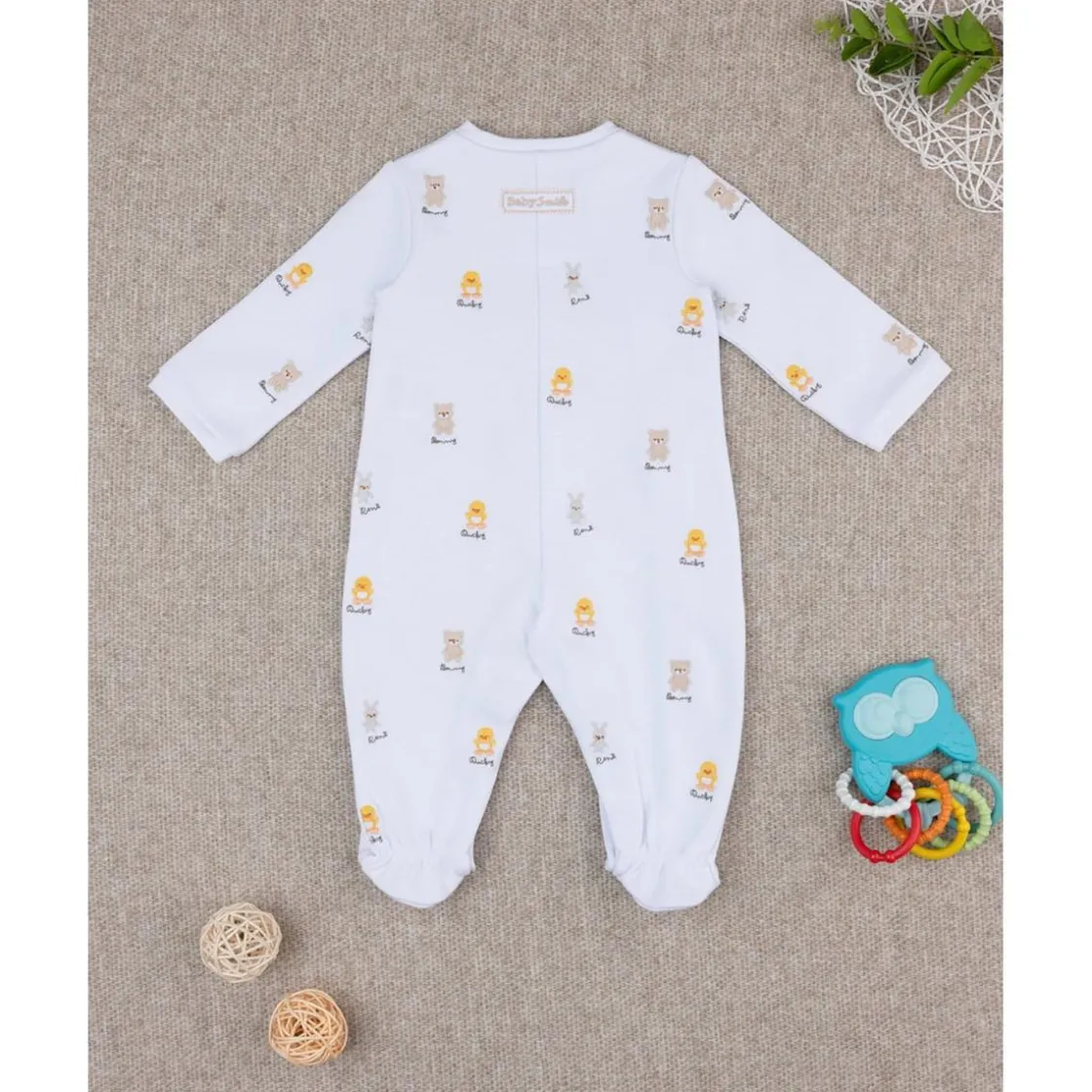 Prenatal Mono unisex sonrisa bordados por todas partes