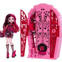 MATTEL Monster High - Muñeca Skulltimate Draculaura con armario y accesorios