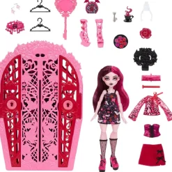 MATTEL Monster High - Muñeca Skulltimate Draculaura con armario y accesorios