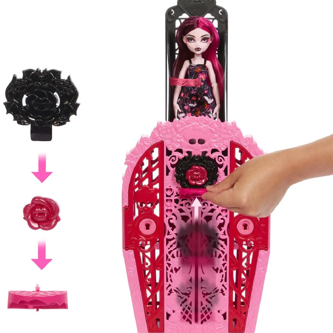 MATTEL Monster High - Muñeca Skulltimate Draculaura con armario y accesorios