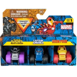 MONSTER JAM - Pack 3 Mini vehículos Marvel (varios modelos)* Vehículos Y Circuitos