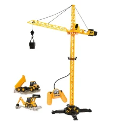 MOTORI & CO Motor & Co - Grúa de construcción 120 cm radiocontrolada con camiones ㅤ* Vehículos Y Circuitos