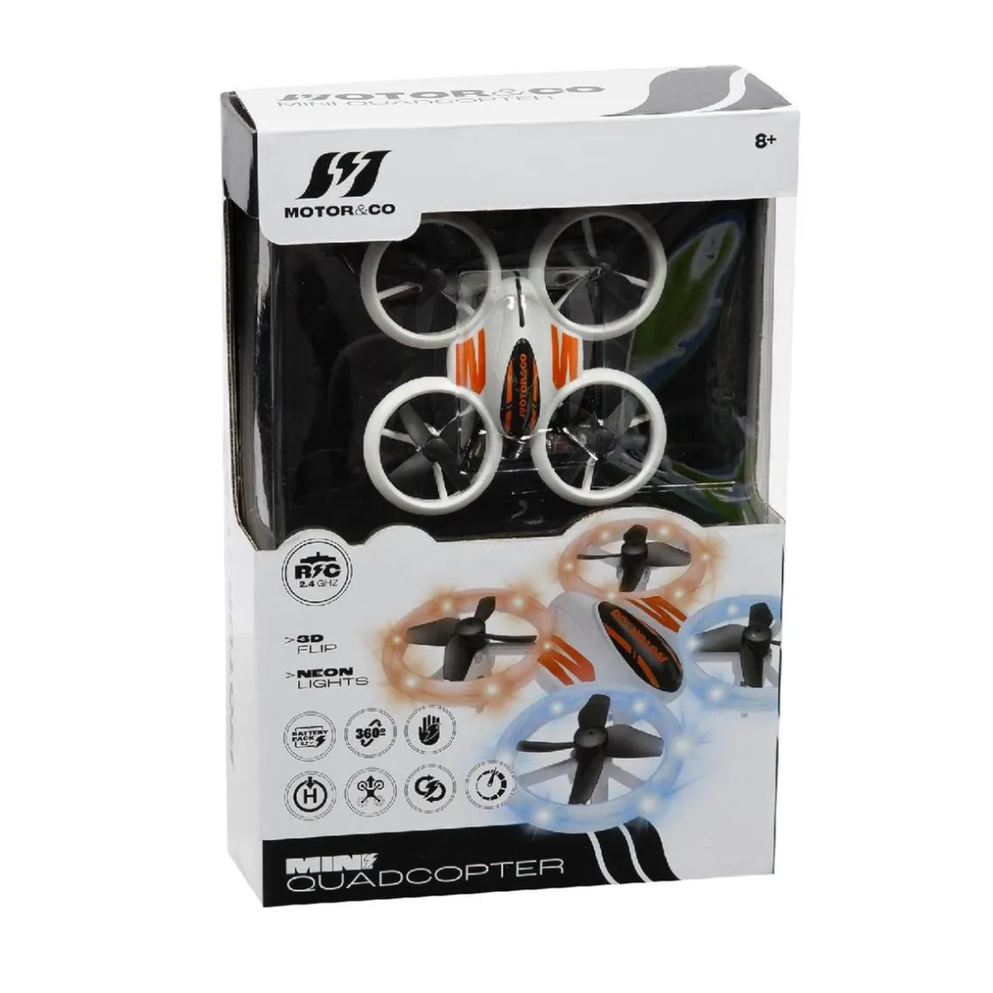 MOTORI & CO Motor & Co - Mini dron con luz neón* Vehículos Y Circuitos