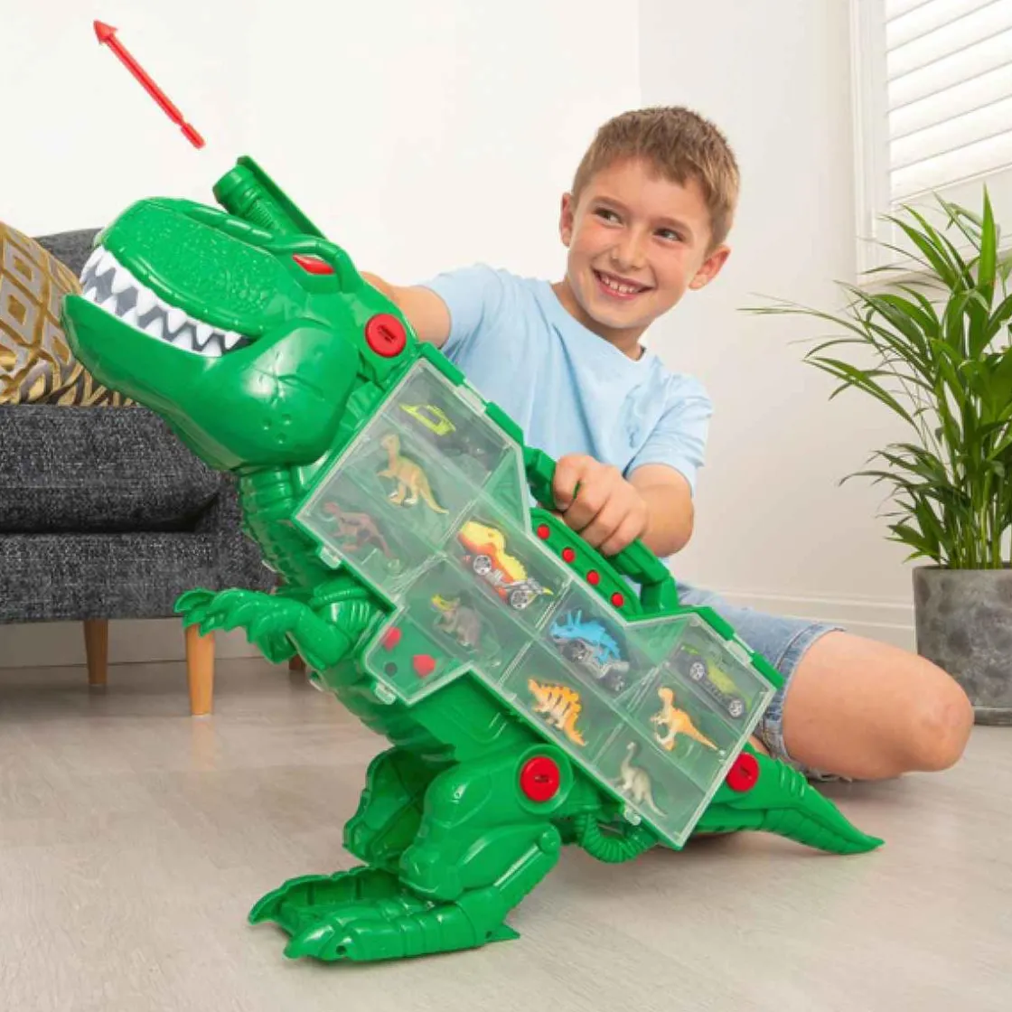 PRENATAL Motor & Co - T-rex de transporte con 6 accesorios* Vehículos Y Circuitos