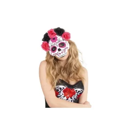 RUBIE'S Máscara Katrina con flores rosas y negras