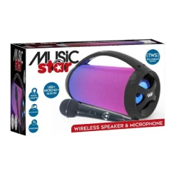 MUSICSTAR Music Star - Altavoz Bluetooth con micrófono