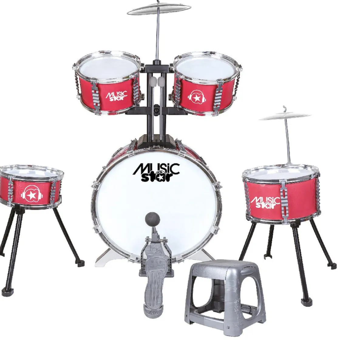 MUSICSTAR Music Star - Batería con taburete