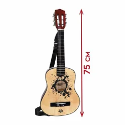 MUSICSTAR Music Star - Guitarra de madera 75 cm