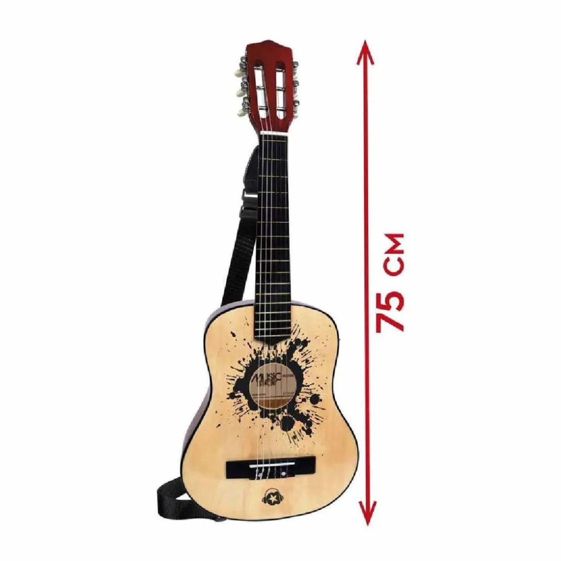 MUSICSTAR Music Star - Guitarra de madera 75 cm