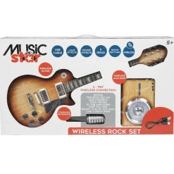 MUSICSTAR Music Star - Guitarra Eléctrica con Micrófono y Amplificador