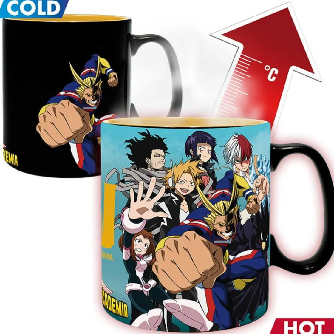 ABYSSE CORP My Hero Academia - Grupo - Taza térmica 460 ml* Friki Zone|Merchandising