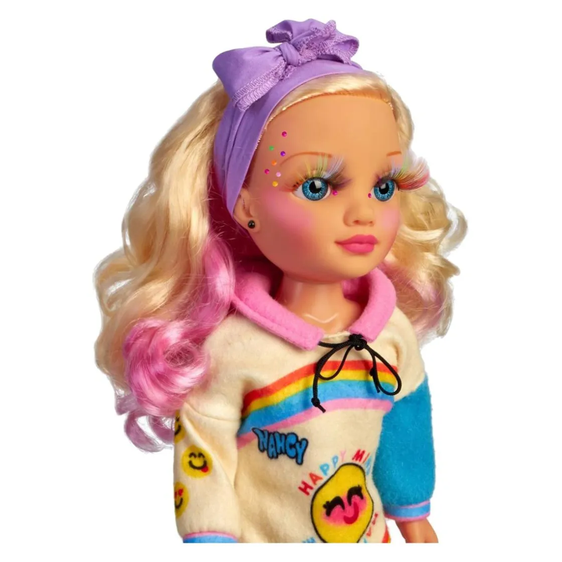 NANCY - Muñeca maquillaje arcoirirs