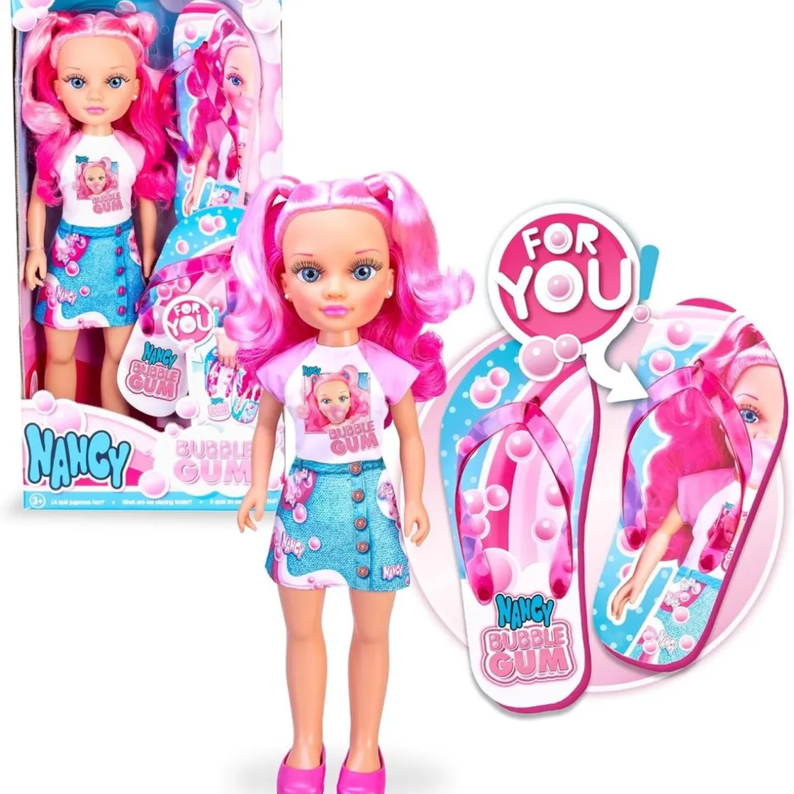 NANCY - Muñeca Verano Rosa con Chanclas a Juego ㅤ* Muñecas
