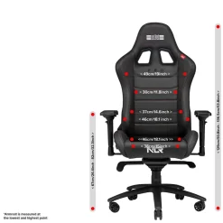 NEXT LEVEL RACING - ProGaming Chair Black Leather Edition* Videojuegos