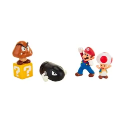NINTENDO - Super Mario - Set Diorama Dehesa Bellotera con 4 Figuras y 1 Accesorio ㅤ* Figuras De Acción