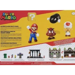NINTENDO - Super Mario - Set Diorama Dehesa Bellotera con 4 Figuras y 1 Accesorio ㅤ* Figuras De Acción
