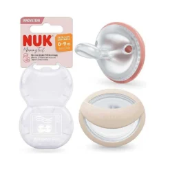 NUK - Pack 2 chupetes Mommy Feel Silicona 0-9 meses Rosa/Beige