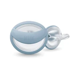 NUK - Pack 2 chupetes Mommy Feel silicona 0-9 meses azul/beige