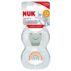 NUK - Pack 2 chupetes Space silicona 0-6 meses Rana/Arcoíris