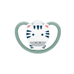 NUK - Pack 2 chupetes Space silicona 6-18 meses Cebra/Sol