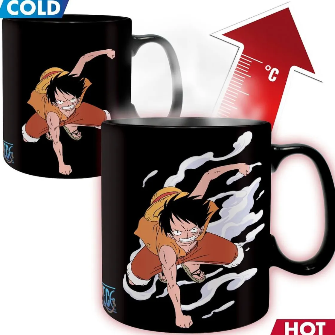 ABYSSE CORP One Piece - Luffy y Ace - Taza térmica 460 ml
